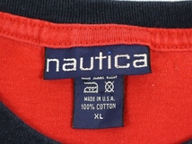 NAUTICA■ロゴプリントTシャツ レッド/XL ノーティカ_画像6