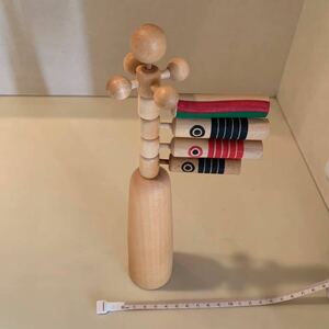木製 鯉のぼり　民藝品　木工 玩具