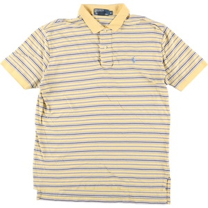 古着 ラルフローレン Ralph Lauren POLO by Ralph Lauren 半袖 ボーダー ポロシャツ メンズS /eaa332787