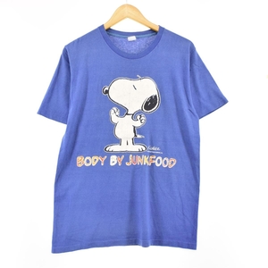 古着 90年代 SNOOPY スヌーピー キャラクタープリントTシャツ メンズM ヴィンテージ /eaa320717