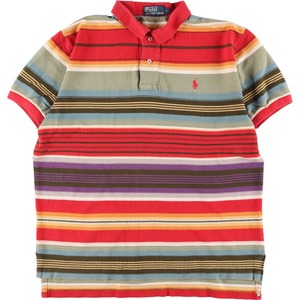 古着 ラルフローレン Ralph Lauren POLO by Ralph Lauren 半袖 ボーダー ポロシャツ メンズL /eaa334881