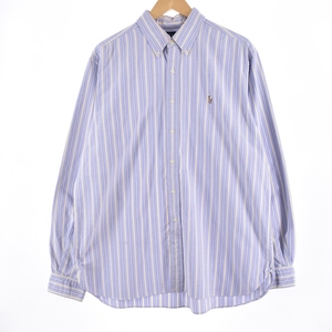 古着 ラルフローレン Ralph Lauren CLASSIC FIT クラシックフィット 長袖 ボタンダウンストライプシャツ メンズXL /eaa335545