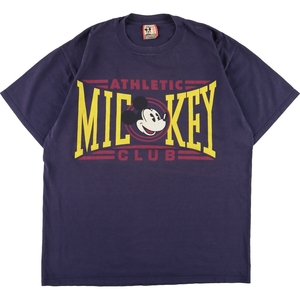 古着 90年代 DISNEY DESIGNS MICKEY MOUSE ミッキーマウス キャラクタープリントTシャツ USA製 メンズXL ヴィンテージ /eaa338352