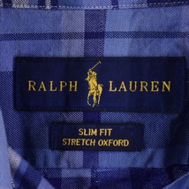 古着 ラルフローレン Ralph Lauren SLIM FIT スリムフィット 長袖 ボタンダウンチェックシャツ メンズL /eaa339303_画像3