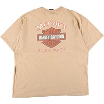 古着 90年代 ヘインズ Hanes Harley-Davidson ハーレーダビッドソン プリント モーターサイクル バイクTシャツ USA製 メンズXXL /eaa332339_画像2