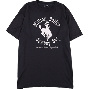 古着 80年代 ヘインズ Hanes Fifty-Fifty 青タグ MILLION DOLLAR COWBOY BAR プリントTシャツ USA製 メンズM ヴィンテージ /eaa339420