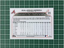 ★TOPPS MLB 2022 SERIES 2 #610 GUILLERMO HEREDIA［ATLANTA BRAVES］ベースカード「BASE」★_画像2