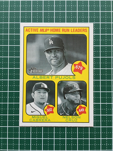 ★TOPPS MLB 2022 HERITAGE #1 ALBERT PUJOLS／MIGUEL CABRERA／NELSON CRUZ ベースカード「BASE」★