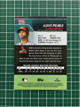 ★TOPPS MLB 2022 STADIUM CLUB #173 ALBERT PUJOLS［ST. LOUIS CARDINALS］ベースカード「BASE」★_画像2