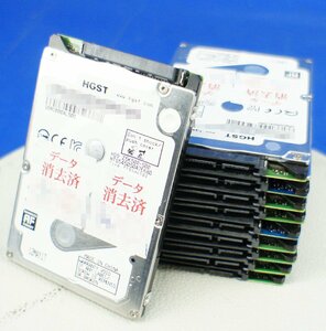 HDD 500GB 10個セット HGST 2.5インチ SATA データ消去済 ハードディスク レターパックプラス PC F051707