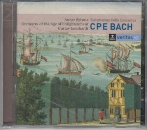 [2CD/Veritas]C.P.E.バッハ:チェロ協奏曲第1-3番他/A.ビルスマ(vn)&G.レオンハルト&啓蒙時代管弦楽団 1988