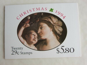 アメリカ　切手帳　1994年　Twenty 29¢　CHRISTMAS　Staｍｐｓ　とTwenty　29¢　Ｇｒｅｅｔｉｎｇｓ　Staｍｐｓの2冊