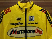 GV490 サンティーニ Santini 半袖サイクルジャージ 黄 L Mercatone UNO メルカトーネ ウノ_画像6