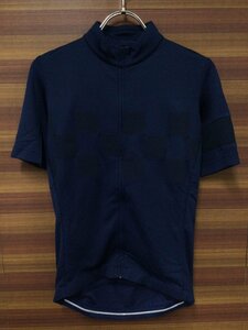 GV129 ラファRapha チェックジャージ CHECK JERSEY 半袖 紺 XS