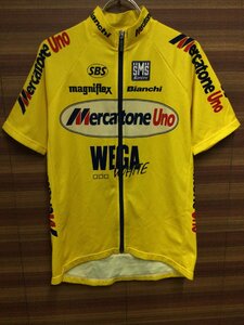 GV490 サンティーニ Santini 半袖サイクルジャージ 黄 L Mercatone UNO メルカトーネ ウノ