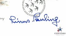 【CS特許】 ライナス・ポーリング博士 直筆 サイン 入り 封筒 JSA社 鑑定証明書 シードスターズ 量子力学 ノーベル化学賞 ノーベル平和賞_画像2