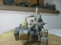 1／３５ドイツBMWR75サイドカー完成品_画像6