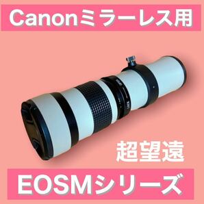 Canonミラーレス用！超望遠レンズ！EOSMシリーズ対応！！ホワイト白色！初心者OK！おすすめ！白い！美品！綺麗！袋付き！サポート付き