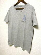 ★美品★Polo RALPH LAUREN ラルフローレン U.S.R.L. プリント Tシャツ L★杢グレー 霜降り ステンシル入り クルーネック 100%コットン_画像10