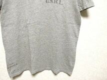 ★美品★Polo RALPH LAUREN ラルフローレン U.S.R.L. プリント Tシャツ L★杢グレー 霜降り ステンシル入り クルーネック 100%コットン_画像4