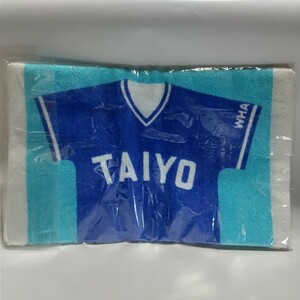 未使用 横浜 大洋 ホエールズ ユニフォーム 柄 フェイス タオル 約33×84cm Yokohama Taiyo Whales 1978〜1992年 未開封 DeNA ベイスターズ