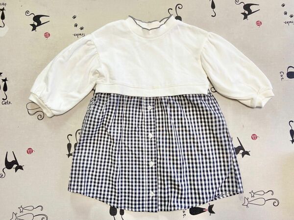 切り替えワンピース　100センチ　子供服　アプレレクール