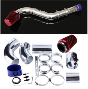 **[48%OFF!!]76mm racing aluminium air cleaner intake system 3inch turbo Element suction all-purpose type red **
