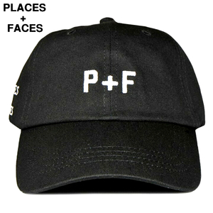 新品【PLACES+FACES ”P+F” LOGO CAP / BLACK プレイシーズフェイシーズ P+F ロゴキャップ ブラック プレイシズ プラス フェイシズ】