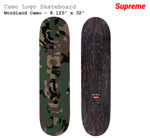 新品【Supreme 20AW Camo Logo Skateboard Woodlamd Camo シュプリーム スケートボード デッキ ウッドランドカモ 迷彩 2020FW 2020AW】