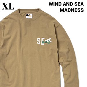 XL 新品【MADNESS x WDS L/S TEE (SEA) MWS-LT1 CAMEL マッドネス x ウィンダンシー ロンTシャツ ロングスリーブTシャツ キャメル】