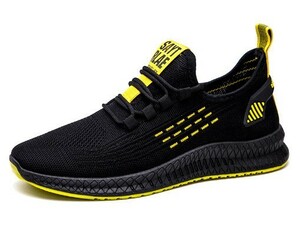  sport shoes men's Golf running casual mesh ventilation soft yellow 