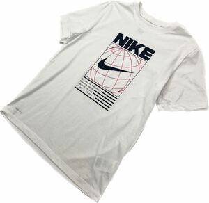 NIKE ☆ ワールドワイド ロゴ プリント◎ ホワイト Tシャツ L ランニング トレーニング 春夏 運動 スポーツ アウトドア ナイキ■D266