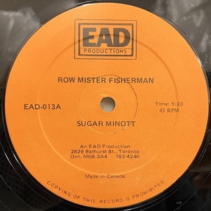 ★即決 Sugar Minott / Row Mister Fisherman ead-013 re11700 カナダ・オリジナル シュガー・マイノット
