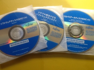 富士通パソコン 汎用リカバリディスク@2009年版未使用3枚組@ Windows7 Home Premium 64-bit 