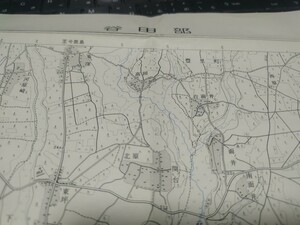 矢田部　茨城県　古地図　 地形図　地図　資料　46×54cm　昭和35年測量　昭和40年印刷　発行　左側切り取り　B2305