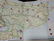 全国鉄道地図　鉄道距離図　地図　資料　120×23cm　昭文社　　昭和48年印刷　発行　　B2305_画像2