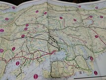 全国鉄道地図　鉄道距離図　地図　資料　120×23cm　昭文社　　昭和48年印刷　発行　　B2305_画像4