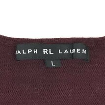 RL RALPH LAUREN★薄手ウール/ノースリーブシャツ/セーター/ベスト【Women's size-L/ボルドー/Bordeaux】Tops/Shirts◆BG934_画像5