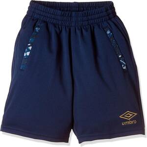 【KCM】Z-umbro-313-140★展示品★【UMBRO/アンブロ】ジュニア　ジュニアプラクティスショーツ　サッカー　UUJLJD82　ネイビー　140