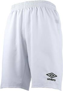 【KCM】Z-umbro-171-L★展示品★【UMBRO/アンブロ】メンズ　プラクティスクロスパンツ サッカー　UBA7645P　ホワイト　サイズ L