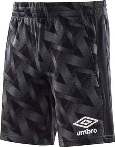 【KCM】Z-umbro-328-120★展示品★【UMBRO/アンブロ】ジュニア　ジャガートプラクティスショーツ　サッカー　UUJNJD86　ブラック　120