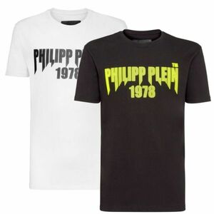 【CU】PHILIPP PLEIN フィリップ プレイン 半袖 Ｔシャツ MTK4260 ブラック【XL】パンチングラバー【新品・正規品】