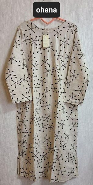 ■ ohana・オハナ ■モダンキャンバス2WAYワンピース・新品