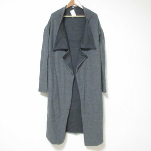 未使用タグ付き LGB ルグランブルー CARDI/MINI/STL 022F ダブル ウール ロング カーディガン コーディガン サイズ0 グレー