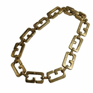 良品 GIVENCHY ジバンシィ ヴィンテージ Gロゴ チェーン バングル ブレスレット アクセサリー ゴールド J0403