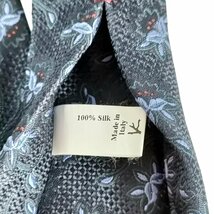 美品 ISAIA イザイア 7FOLD セッテピエゲ シルク100％ 総柄 レギュラータイ ネクタイ 紺×青 ネイビー×ブルー J0303_画像7