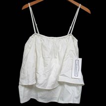 新品 タグ付 20SS THE NEW HOUSE ザニューハウス AUGUSTA CAMISOLE フレアー キャミソール Sサイズ ホワイト 03 C0404_画像1