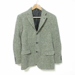 美品 Polo Ralph Lauren ポロラルフローレン POLO 2 SPORTCOAT ツイード ヘリンボーン スポーツコート ジャケット イタリア製 37S グレー