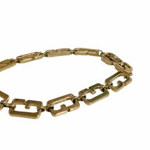 良品 GIVENCHY ジバンシィ ヴィンテージ Gロゴ チェーン バングル ブレスレット アクセサリー ゴールド J0403_画像4