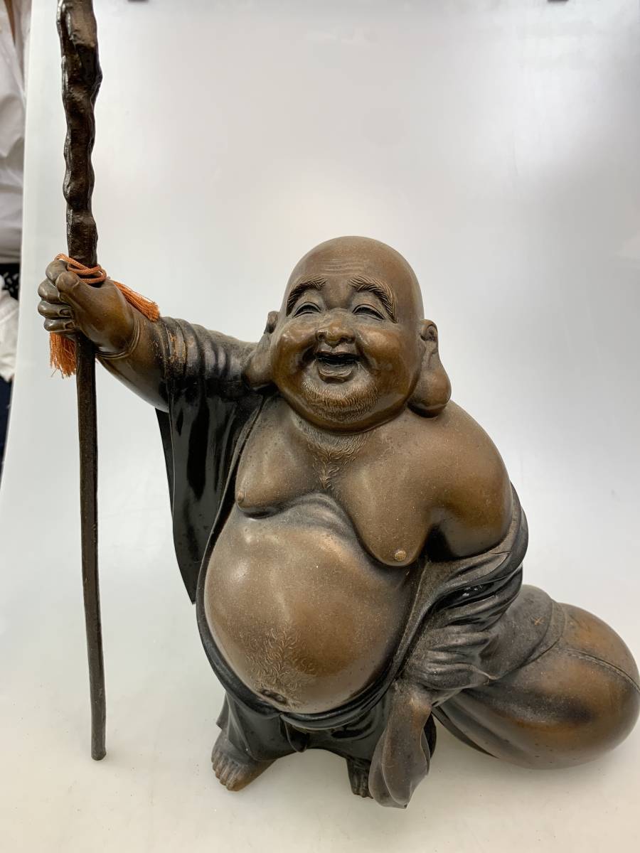 特別オファー 高岡銅器 二色銅製 布袋尊 布袋様 置物 置物 - education